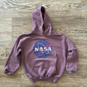NASA Kids Small Sweatshirt Hoodie - Purple - Space Exploration Astronaut